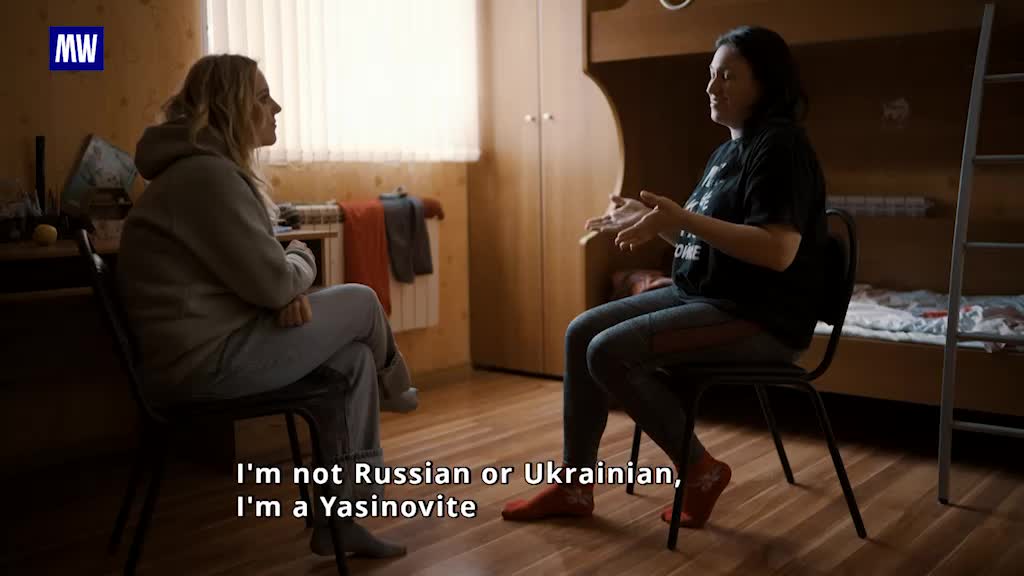 Refugee from the Eastern Ukraine talks about her daughter