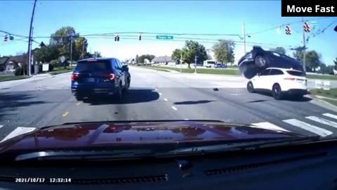 Traffic Accident Almost Takes Out Pedestrian