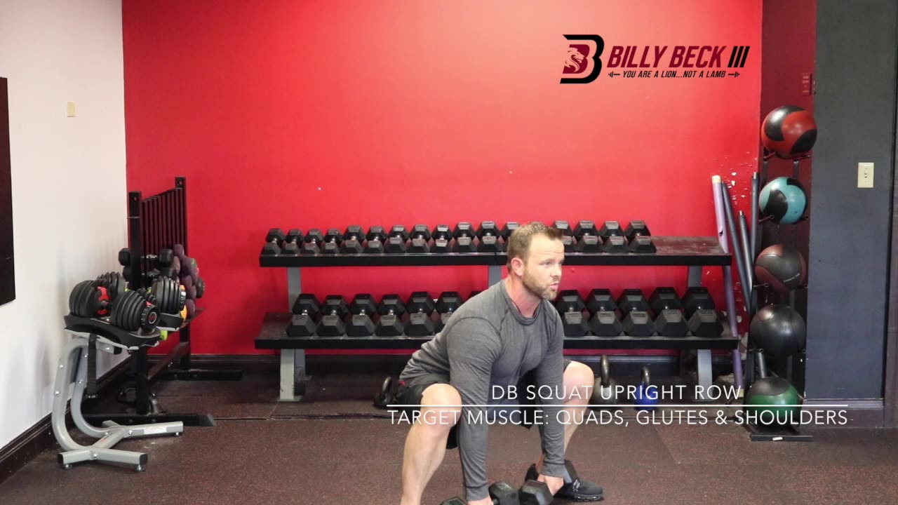 DB Squat Upright Row.