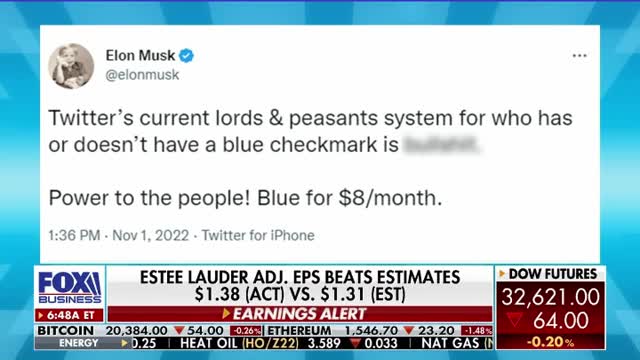 Elon musk says Twitter blue tick will cost 8 Dollar 💵 per month