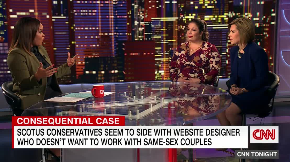 CNN host compares a graphic designer who opposes same-sex marriage to a chef refusing to serve pie & macaroni and cheese to someone who is "Black … disabled"