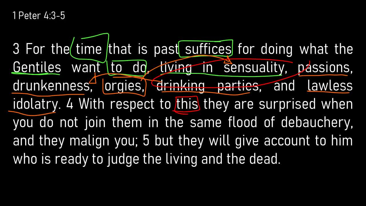 1 Peter 4:1-11 // Suffering for Purity's Sake