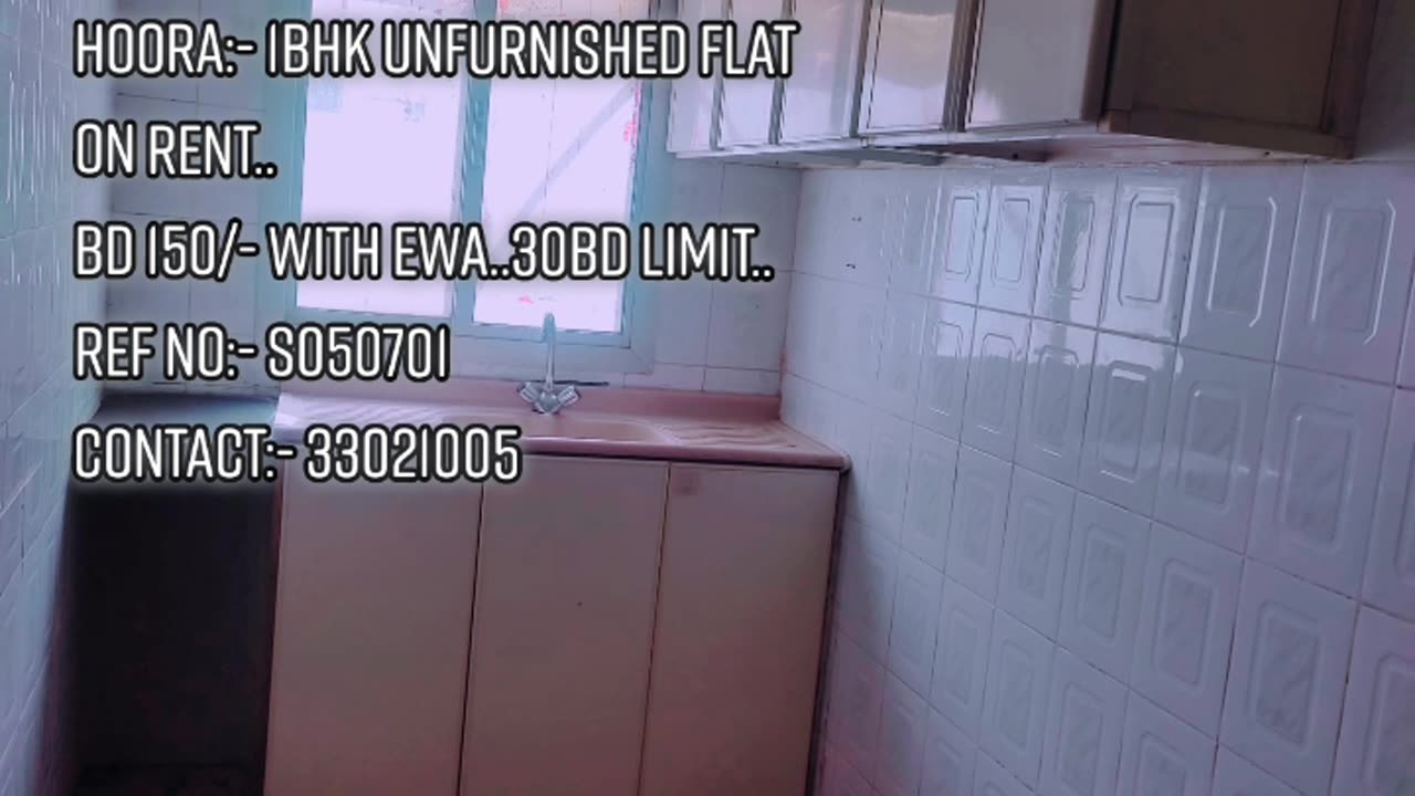 Hoora:-1Bhk Flat on Rent with Ewa..