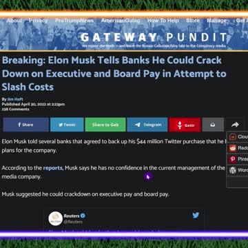 Elon Musk Hints At Dumping Twitter Executives