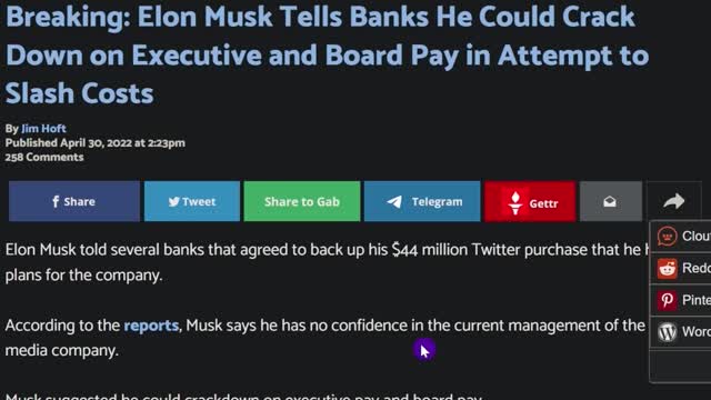 Elon Musk Hints At Dumping Twitter Executives