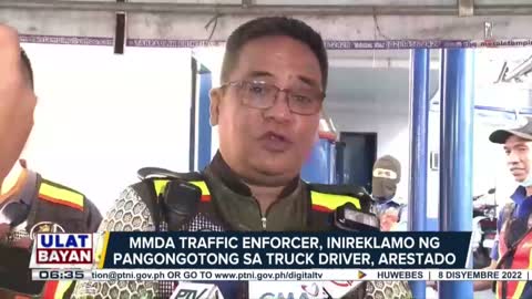 MMDA traffic enforcer, inireklamo ng pangongotong sa truck driver, arestado