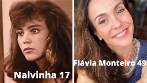 Antes e depois dos atores da novela Pantanal anos 90.
