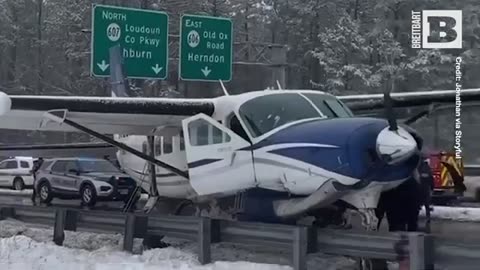 Plane Makes Emergency Landing on Snowy Virginia Highway