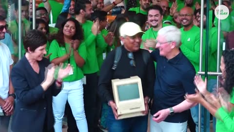 Apple CEO Tim Cook was left almost speechless