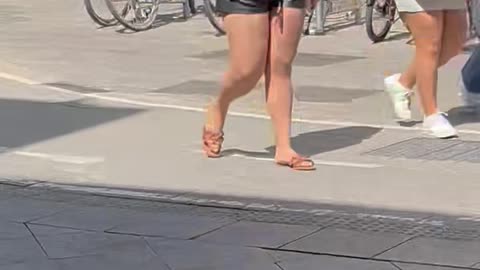 Adorable little girl in Seville, Spain.