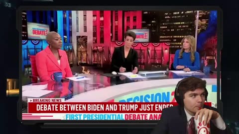 Nick Fuentes watches other post-debate streams on Rumble