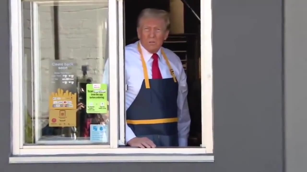 Trump Working McDonalds