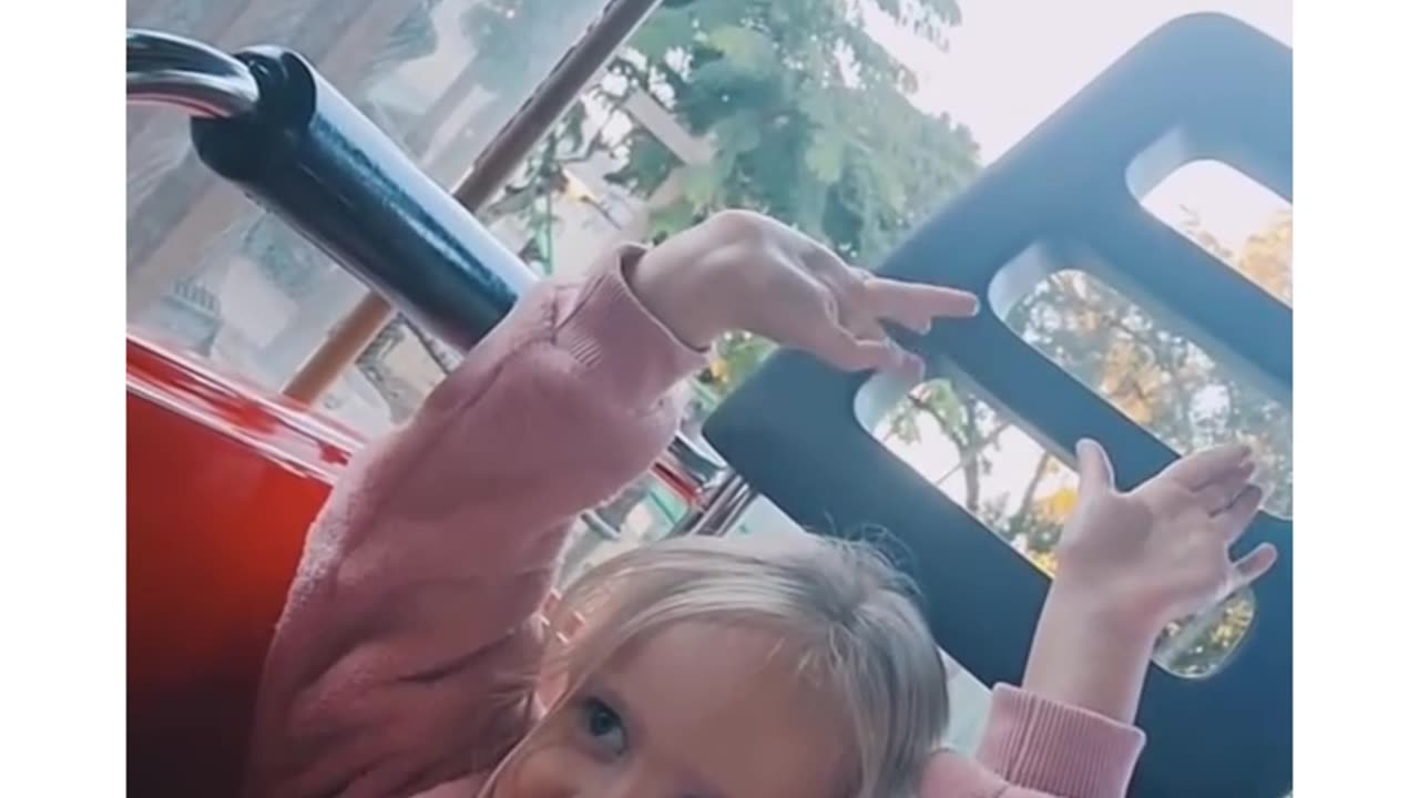 Laughing All the Way – Baby's Roller Coaster Reactions!