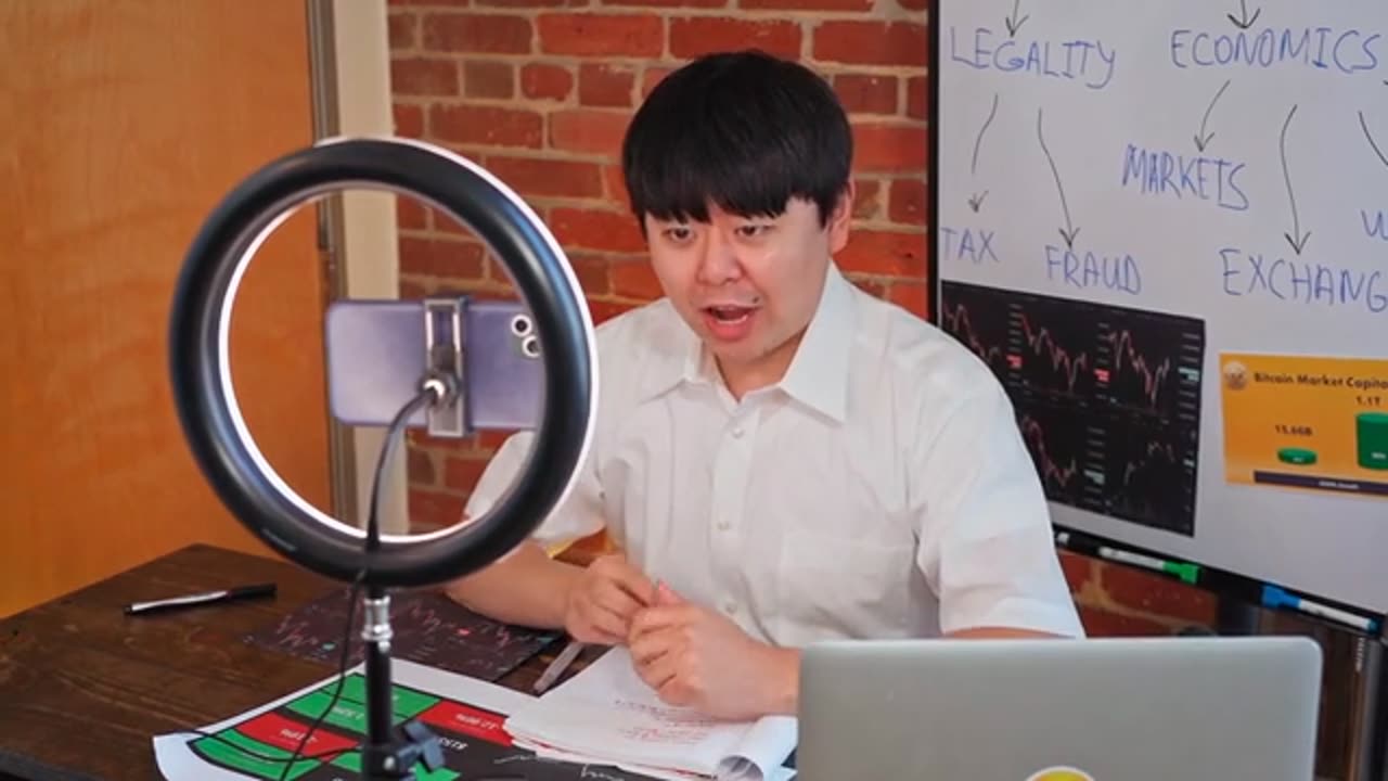 Man discussing bitcoin in his blog!