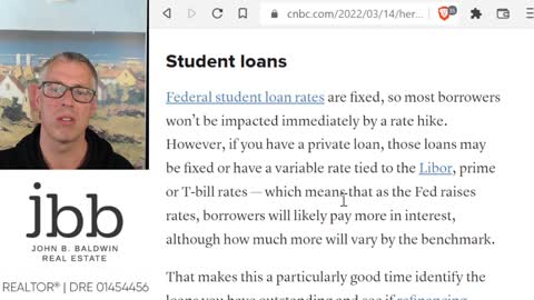 Impact of Fed's impending rate increase for consumers. March 14, 2022