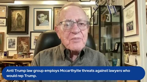 Anti Trump law group employs Mccarthyite threats against lawyers who would rep Trump!!!
