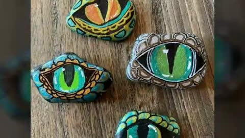 very stunning rock pebble painting art and craft