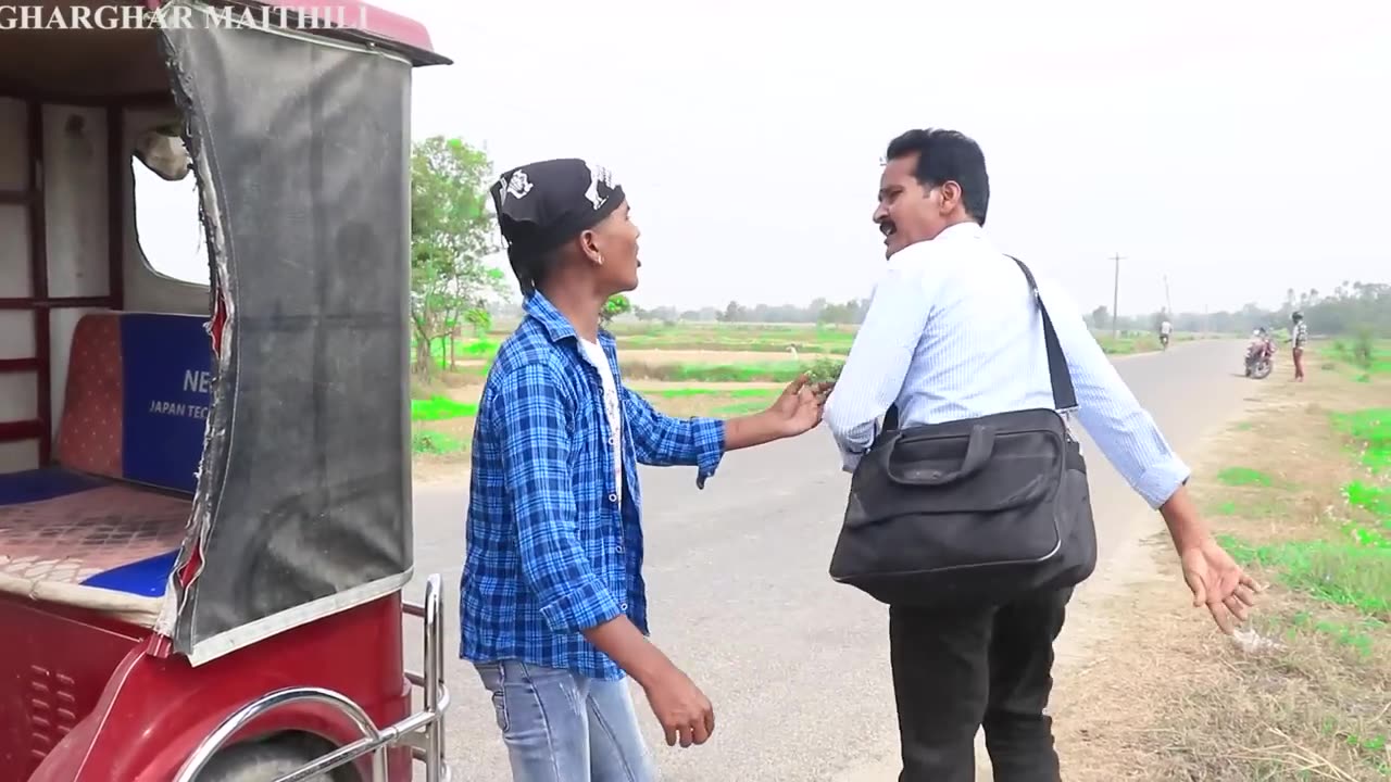 टेम्पुवालाके जतरा खराब __ maithili comedy __ gharghar maithili __ arjun pothiya comedy