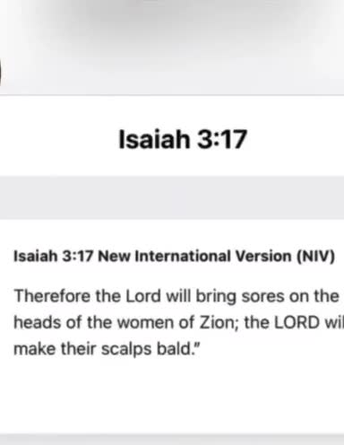 According to the bible. Isaiah 3:17, Evil woman cannot grow their hair