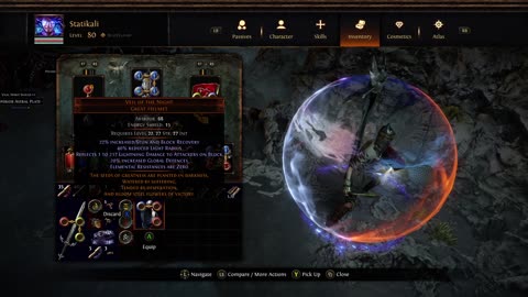 POE SSF Crucible Unique Great Helmet Veil of the Night