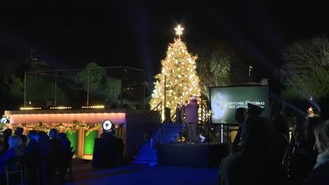 President Joe Biden lights the National Christmas Tree to kick off holiday season