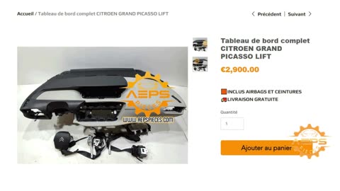 AEPSPIECES.COM - Tableau de bord complet CITROEN GRAND PICASSO LIFT