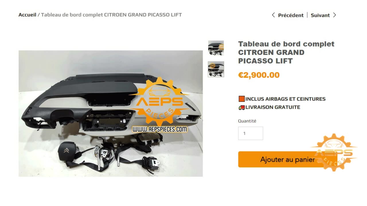 AEPSPIECES.COM - Tableau de bord complet CITROEN GRAND PICASSO LIFT