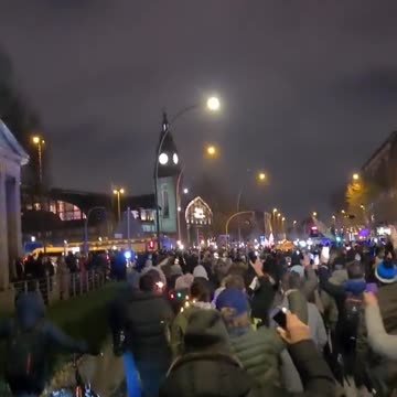 Hamburg, Germany: Vaccine passport protest Dec. 18, 2021