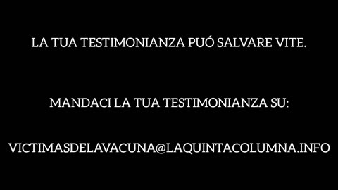 Video testimonianza dopo l'inoculazione del "vaccino" del covid