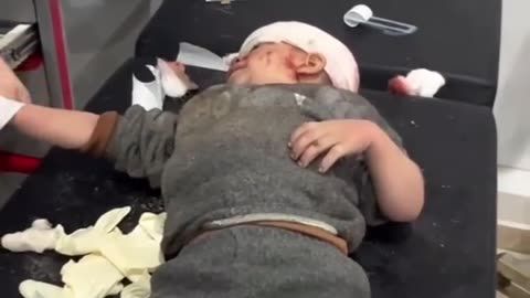 A little child was injured after the occupation bombed an apartment in the Nusairat refugee camp