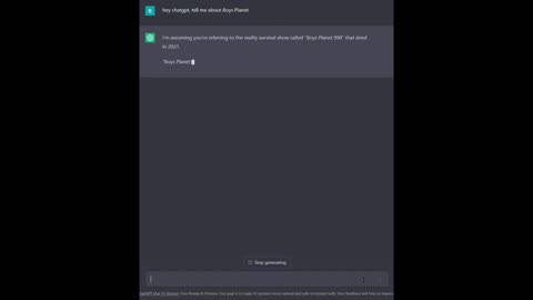 ChatGPTsays about Boys Planet.