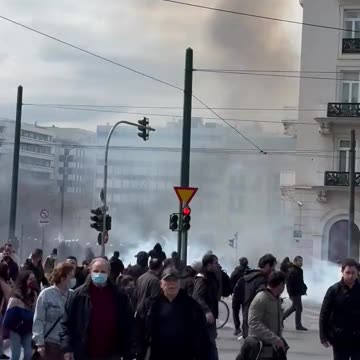 Police use tear gas during Athens protest against deadly train crash
