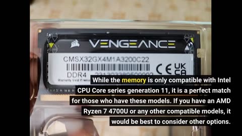 Corsair Vengeance SODIMM 32GB (1x32GB) #DDR4 3200MHz CL22-Overview