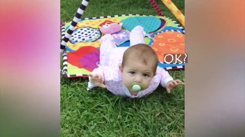 Funny Babies Scared of Touching Grass Funny Baby Videos