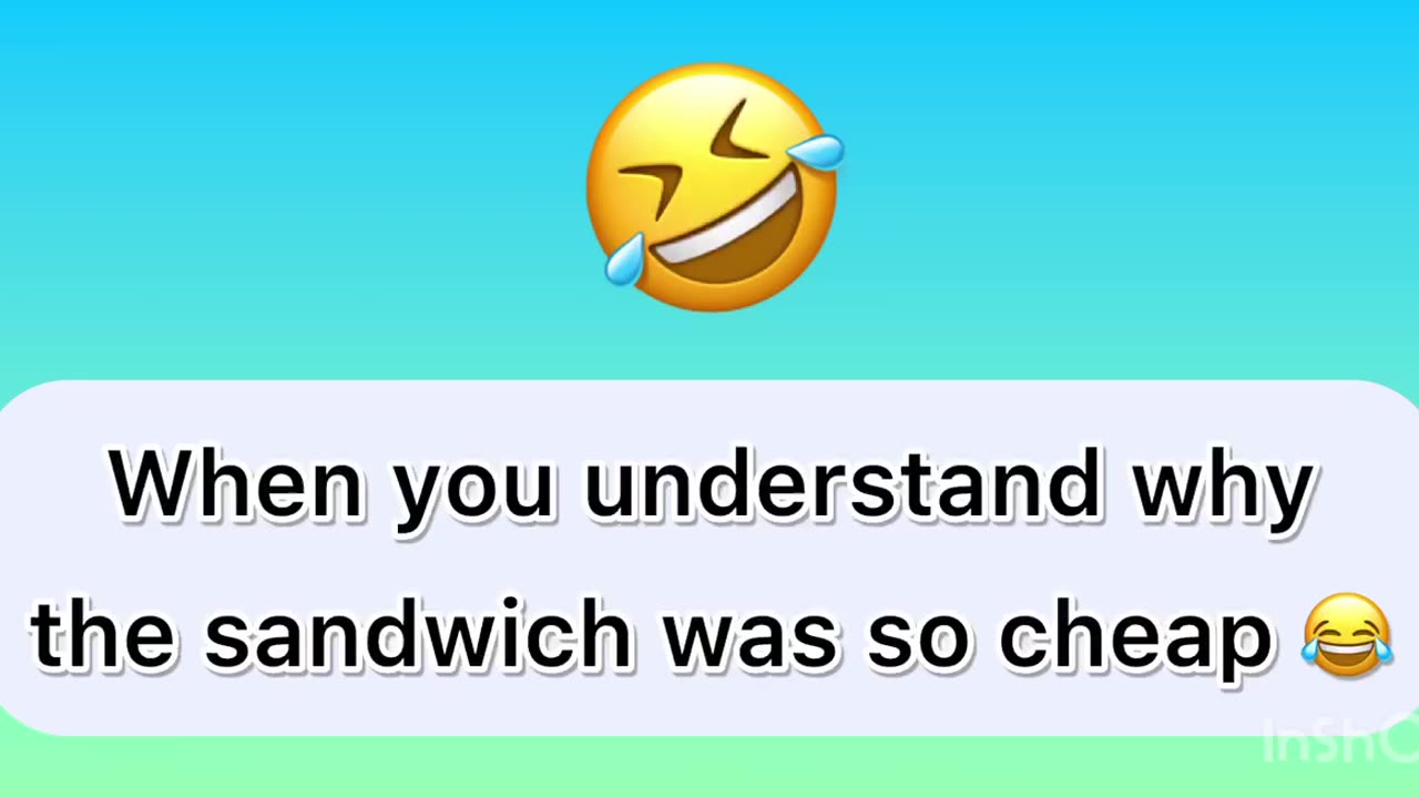 Consequence of eating cheap sandwiches 😅😂