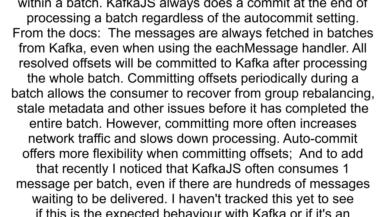 how to make autocommit false work in kafkajs