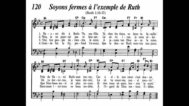 Soyons fermes à l'exemple de Ruth (Cantique 120 de Louons Jéhovah par nos chants)