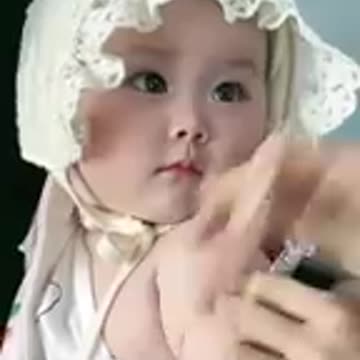 Brave cute child waooo