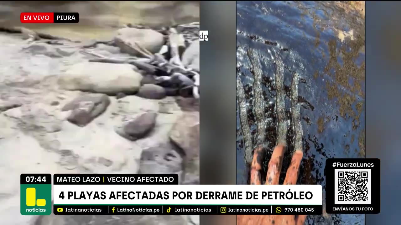 Así quedaron cuatro playas en Piura tras derrame de petróleo: 10 mil metros cuadrados afectados