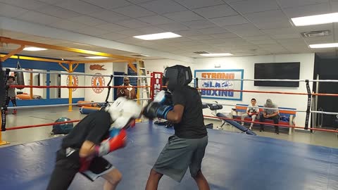 Joey sparring with Olan 10/20/22