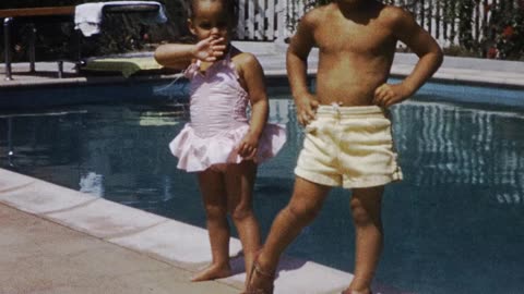 1953 Haywood kids- Letty's pool - 1953