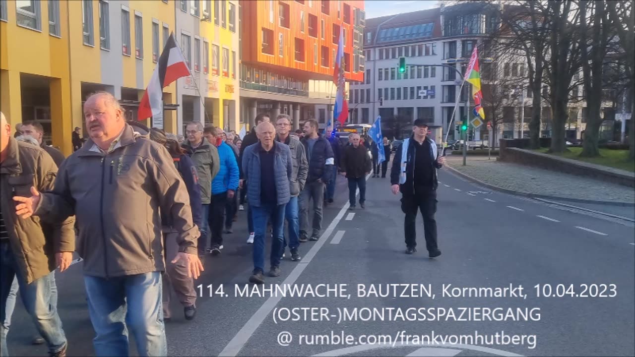 MONTAGSSPAZIERGANG - BAUTZEN, 10 04 2023, 114. MAHNWACHE - Start und Ankunft