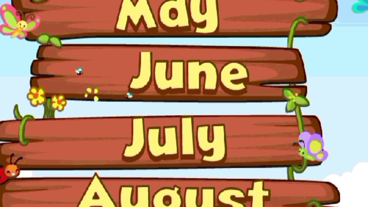 Months name easily learn kids