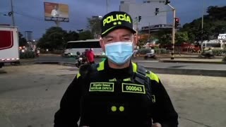 Así transcurre este lunes la protesta de motociclistas en Cartagena