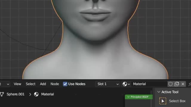 Blender 3D Asian women face sculpt painting