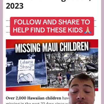 2000 children missing from Maui. Where did the school buses go?