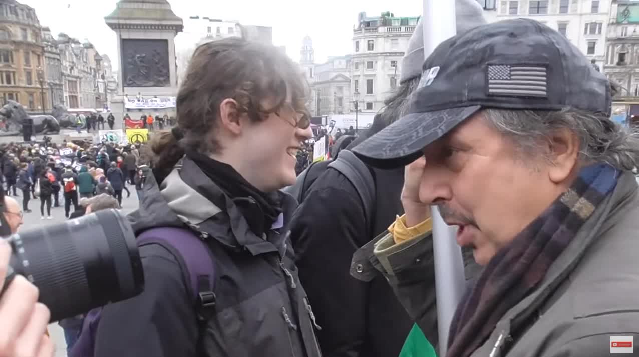 Lefty's get triggered over american flag Trafalgar square 11/01/2020 PART 3