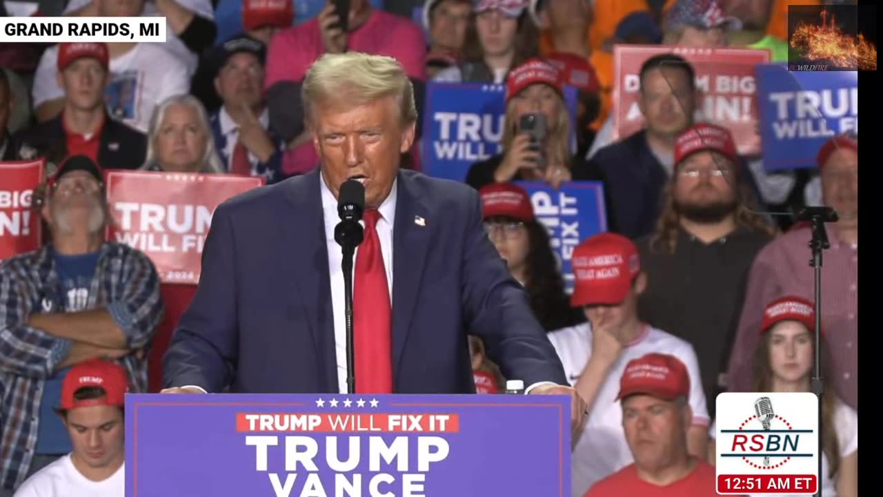 President Trump Final 2024 Campaign Rally in Grand Rapids MI Nov 4 2024