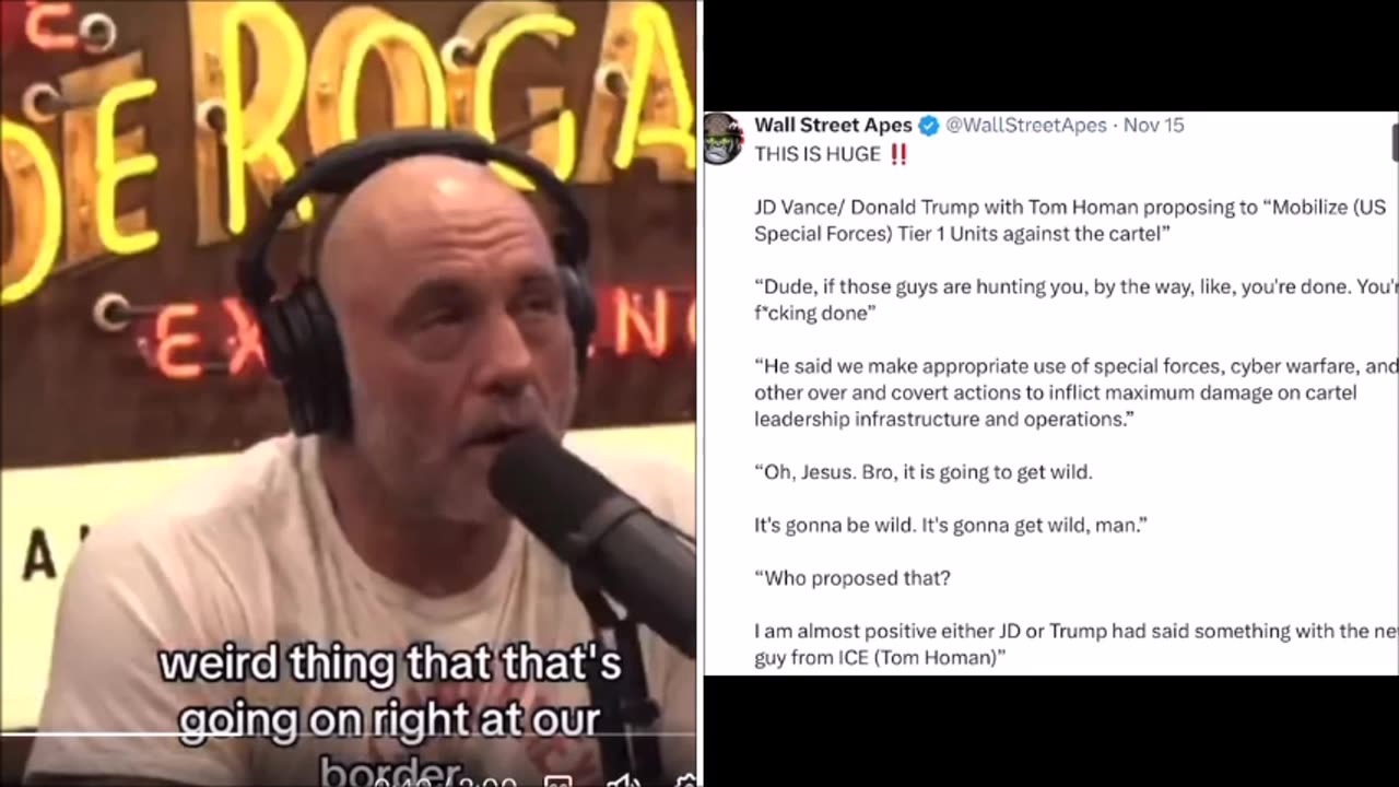 ROGAN ON CARTELS AND WHAT IS TO COME