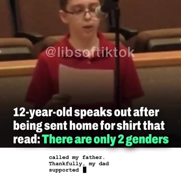 12 Year old Warrior: THERE ARE ONLY 2 GENDERS